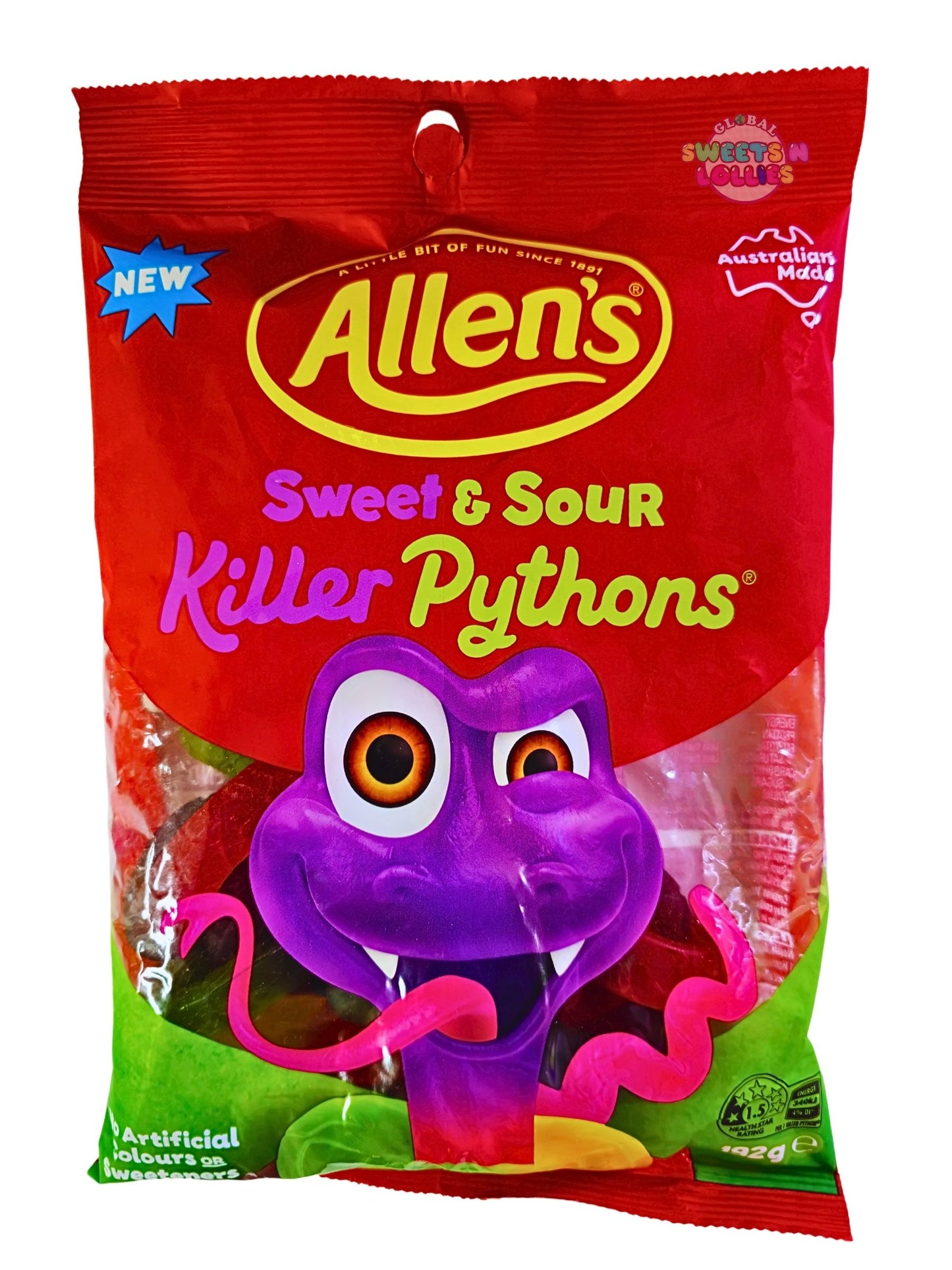 Allen's Killer Pythons 192g Best Before End July 2025