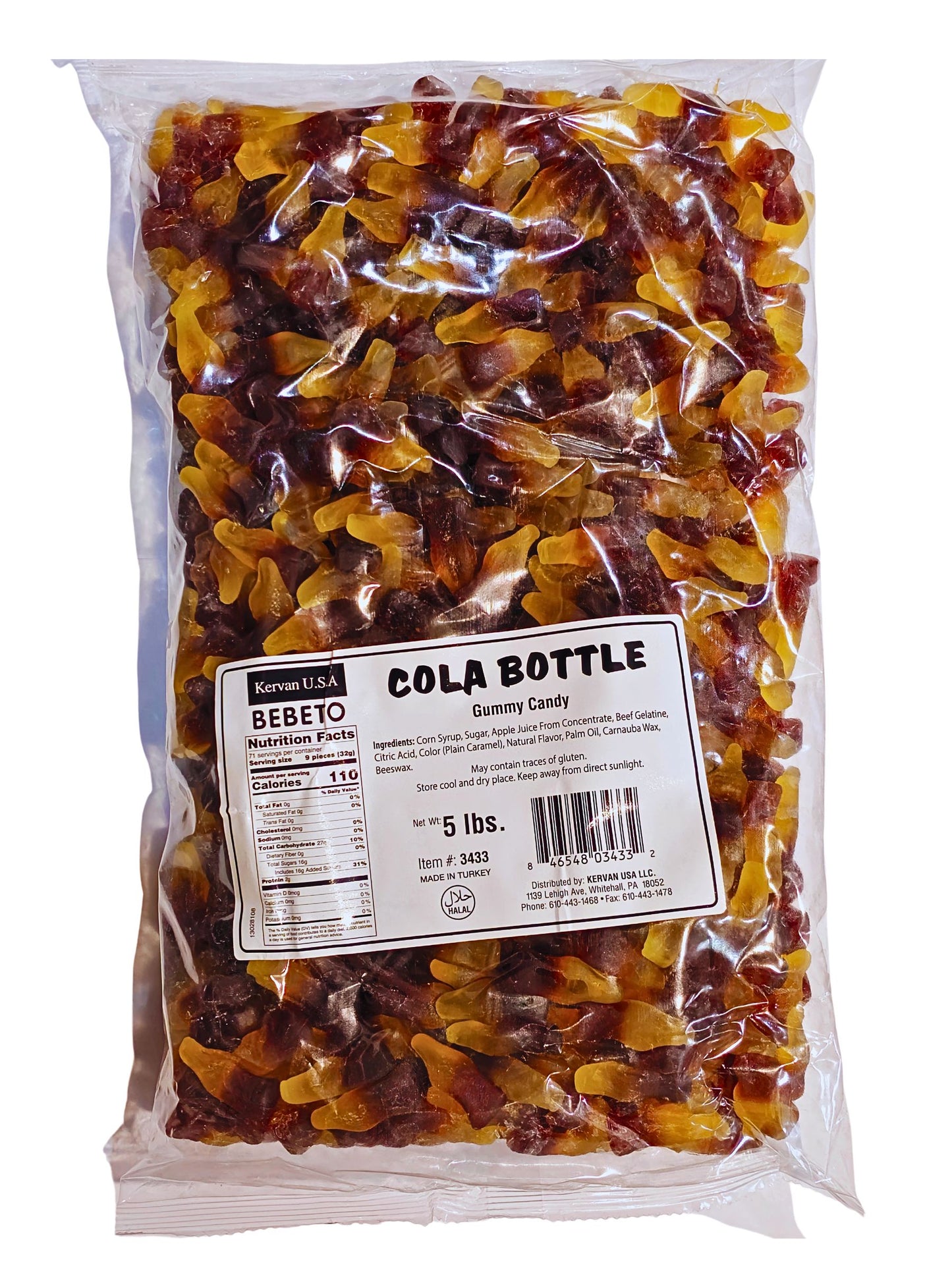 Bebeto (Kervan USA) Gummy Cola Bottle 2.26kg