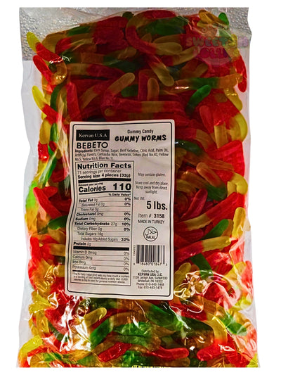 Bebeto Kervan Gummy Worms 2.279 Kg
