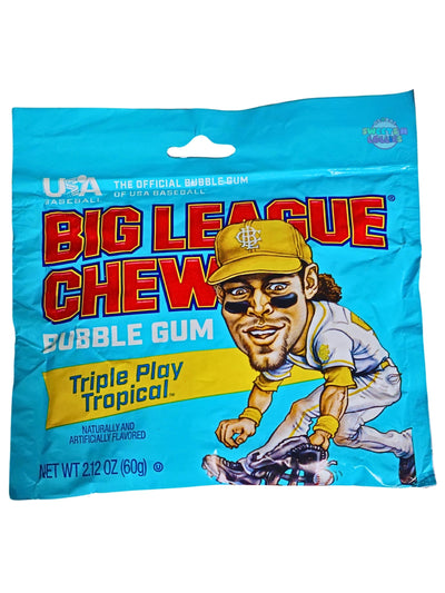 Big League Chew Triple Play Tropical Bubble Gum 60gms