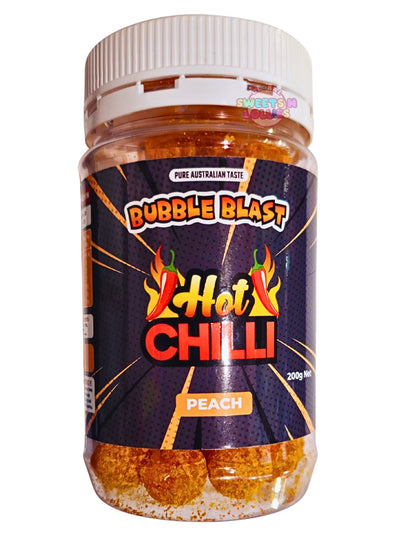 Bubble Blast Hot Chilli Peach Balls 200g