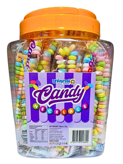 Candy Necklace Tub 50pc