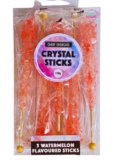 Crystal Rock Candy Watermelon Sticks 5 pack 110g