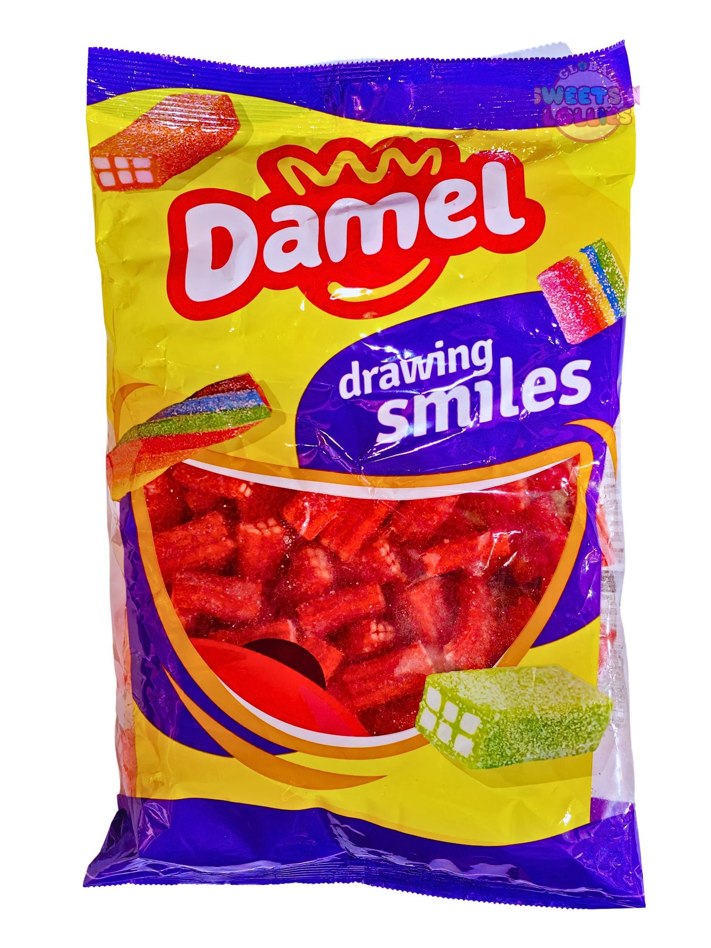 Damel Strawberry Fizzy Bricks 1kg