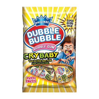 Dubble Bubble Cry Baby Super Sour Tutti Frutti Gum Balls 85g