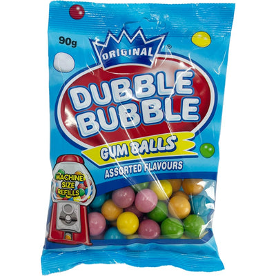 Dubble Bubble Gum Balls Assorted Flavours 90g