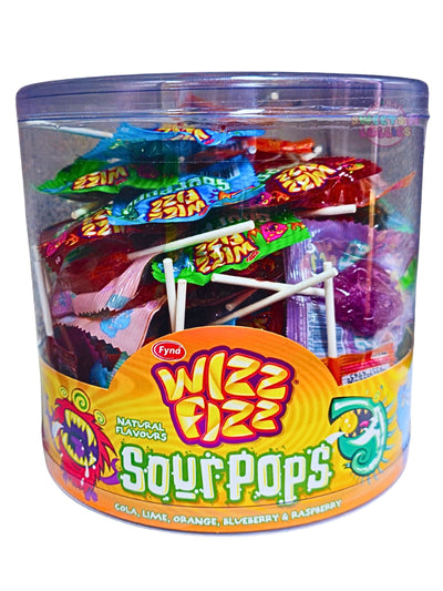 !Wizz Fizz Sour Pops 80 pcs Party bag