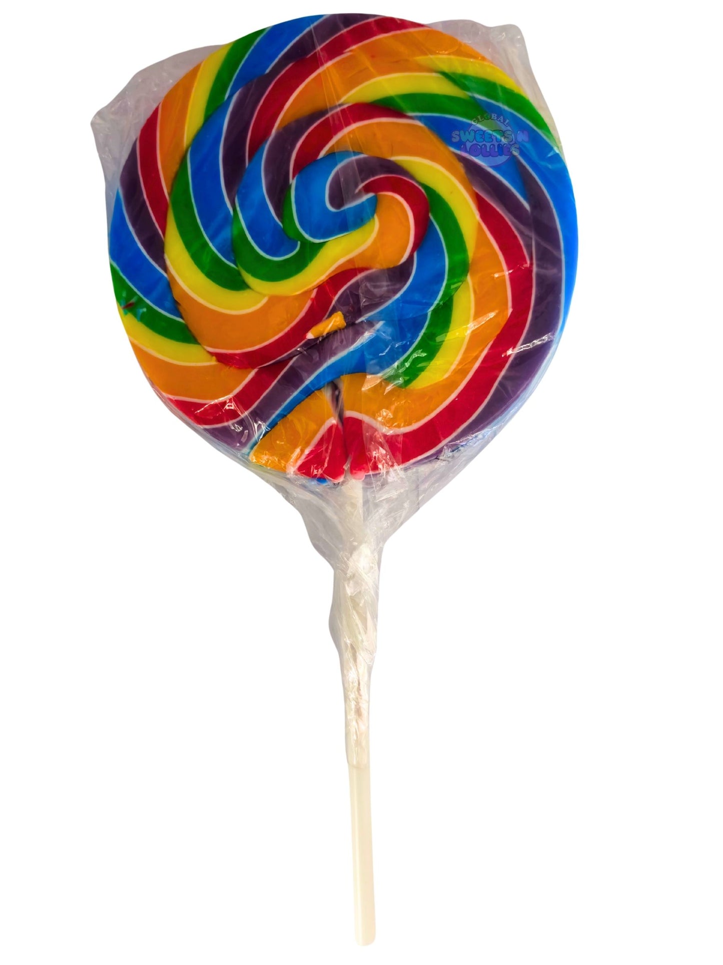 Giant Swirl Rainbow Lollipop C/S 200g