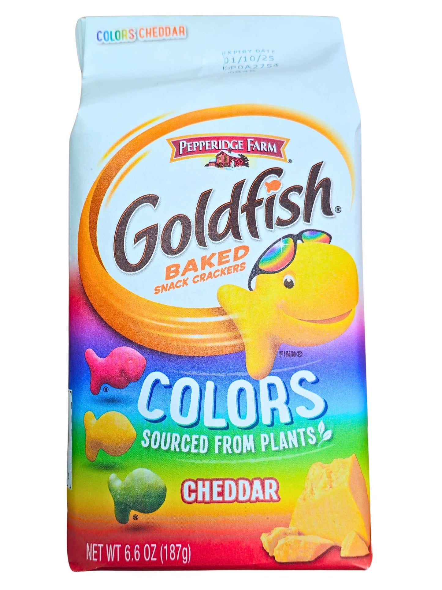 Goldfish Baked Crackers Rainbow Cheddar 187g