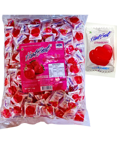 !HartBeat Strawberry Love Candy 1 Kg 166 pcs