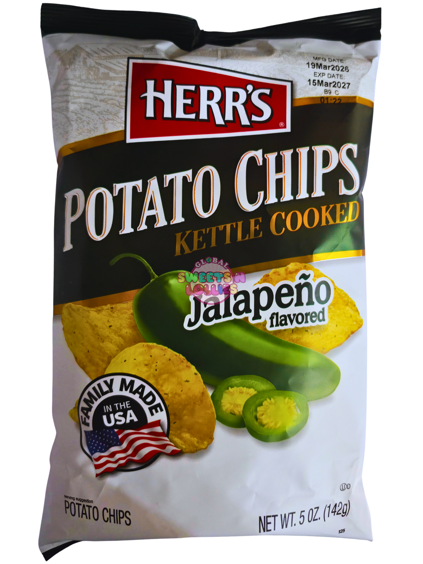 Herr's Chips Kettle Cooked Jalapeno | 142g