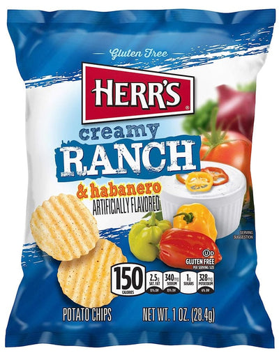 Herr's Creamy Ranch & Habanero Chips 170gm