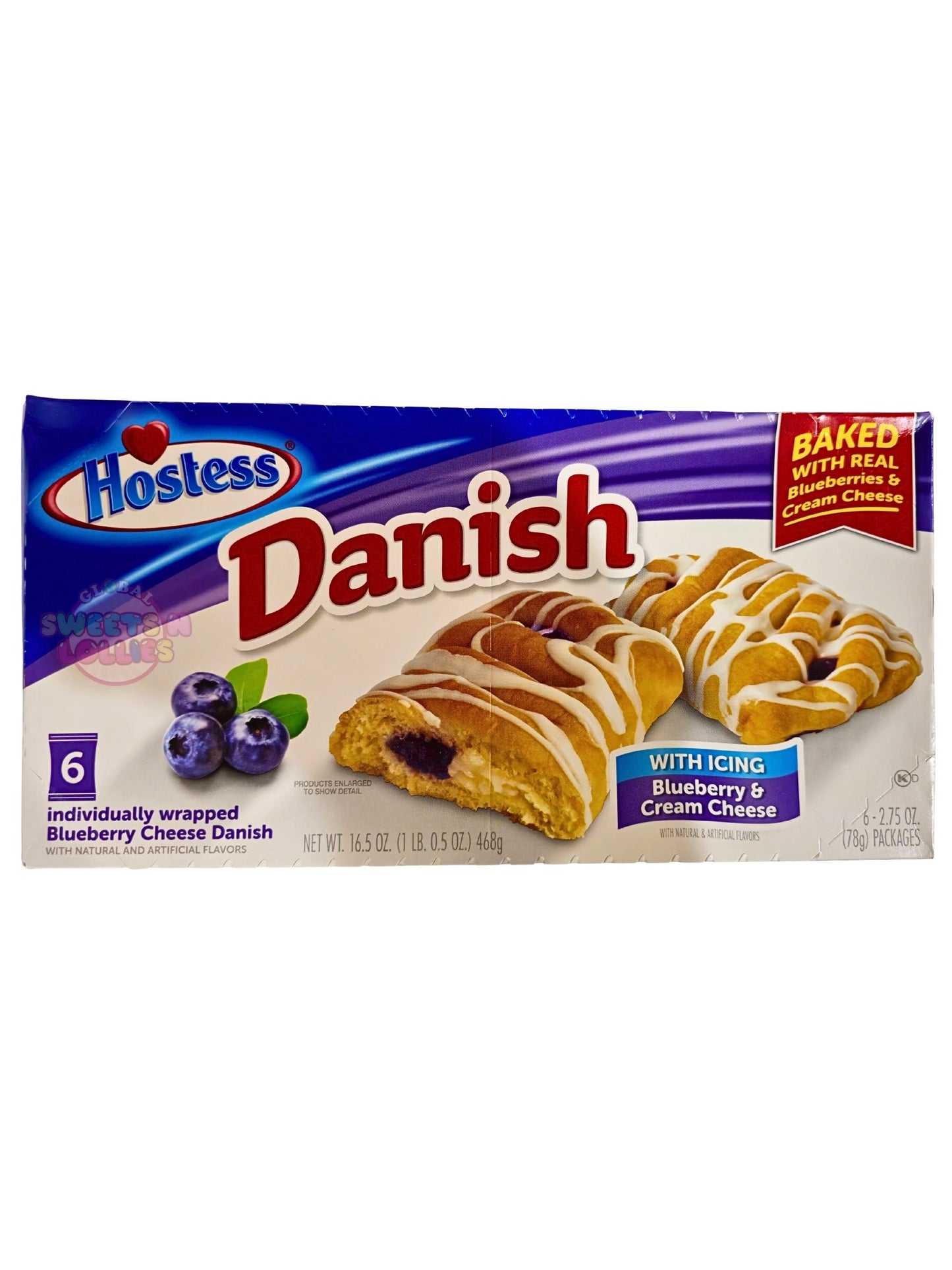 Hostess Blueberry Cheese Danish 468gm p Pack