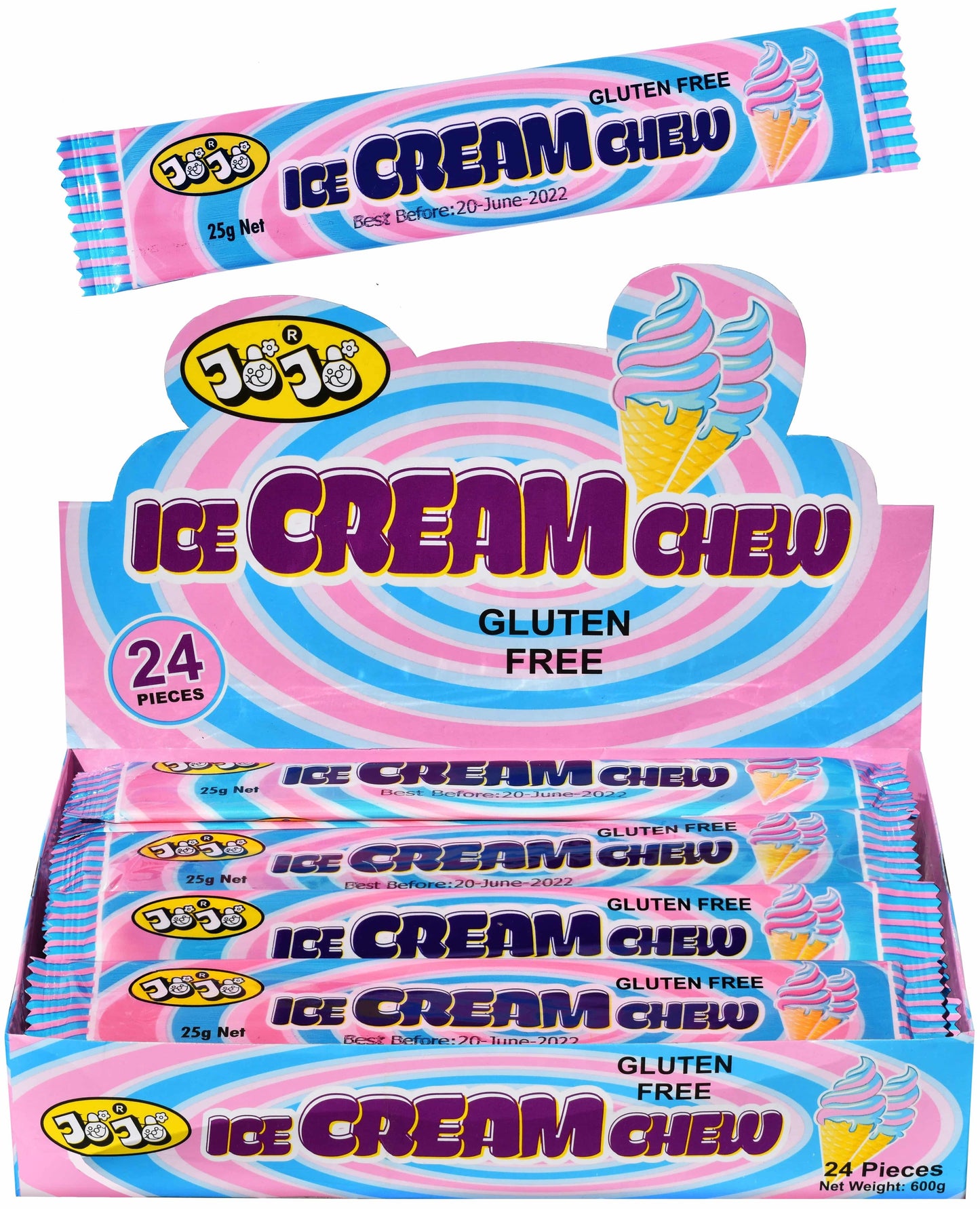 # JoJo Ice Cream Chew Strawberry & Caramel 25gBest Before 03/2026