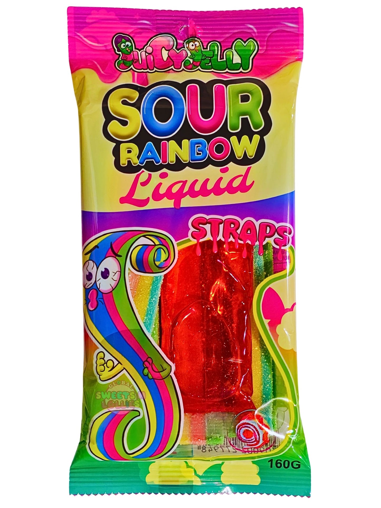 Juicy Jelly Liquid Straps Sour Rainbow 160g