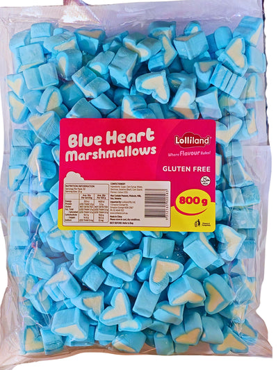 Lolliland Blue Heart Marshmallows 800g