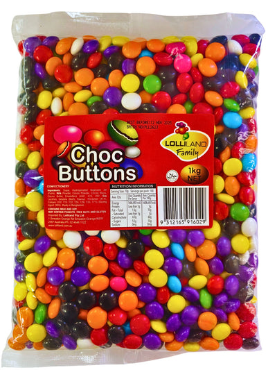 Lolliland Choc Buttons Rainbow 1kg