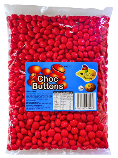 Lolliland Choc Buttons Red 1kg