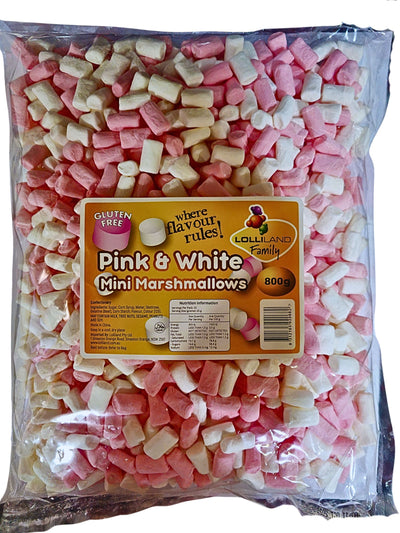 Lolliland Pink and White Mini Marshmallow 800g