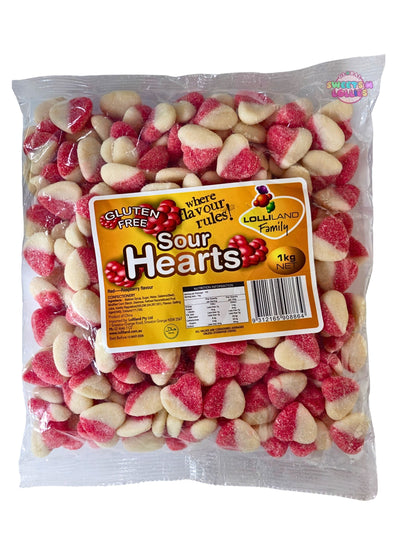 Lolliland Sour Hearts Raspberry 1 Kg
