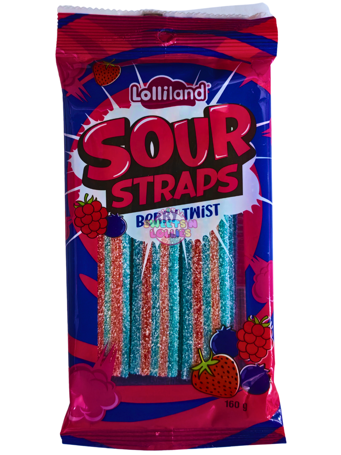 Lolliland Sour Straps Berry Twist 160g