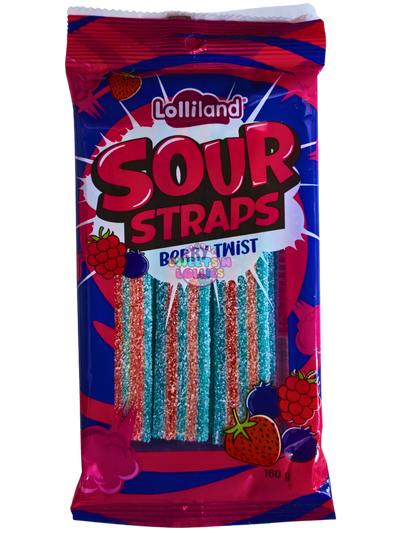 Lolliland Sour Straps Berry Twist 160g