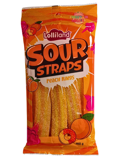 Lolliland Sour Straps Peach Rings 160gm