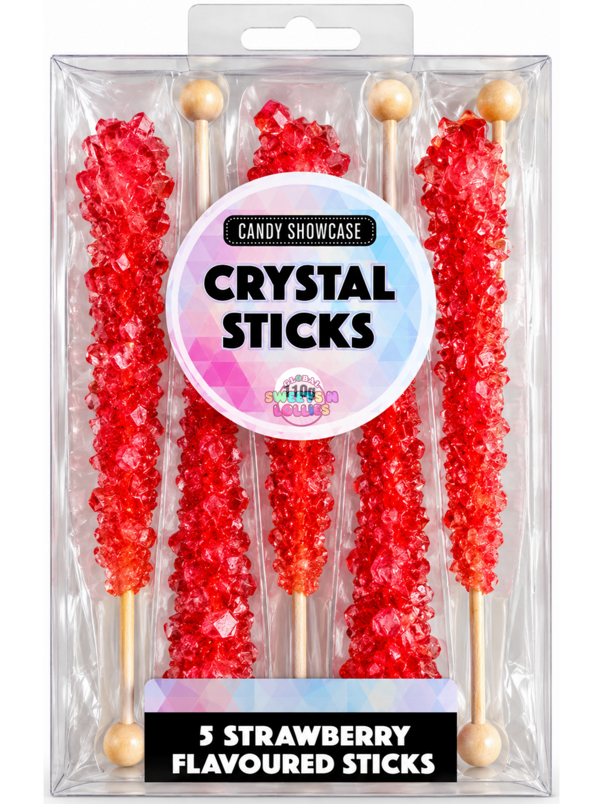 Lolliland Crystal Sticks Strawberry | 22gx5 110g
