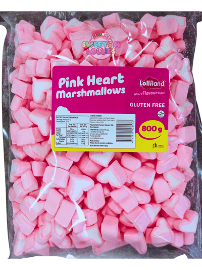 Lolliland Pink Heart Marshmallows 800g