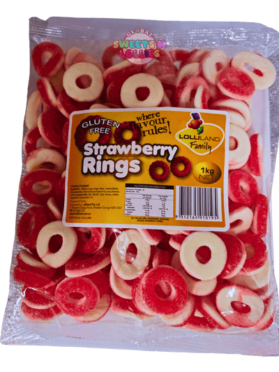 Lolliland Strawberry Rings 1kg