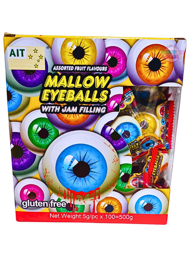 AIT Mallow Eyeballs With Jam Fillings 100 PCS= 500GMS