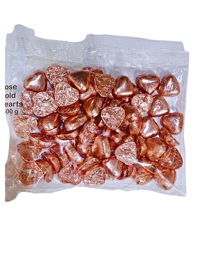 Milk Chocolate Hearts Rose Gold 500g
