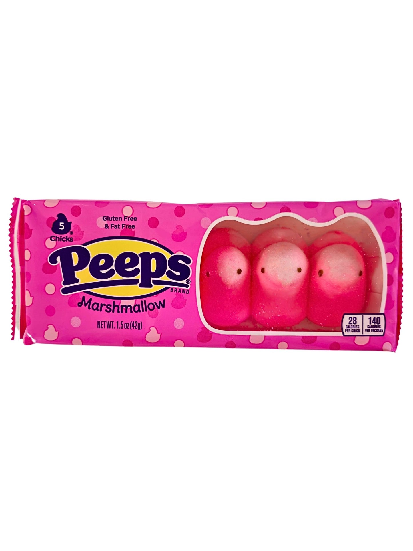 Peeps Marshmallow Chicks Pink 42g 5 pcs