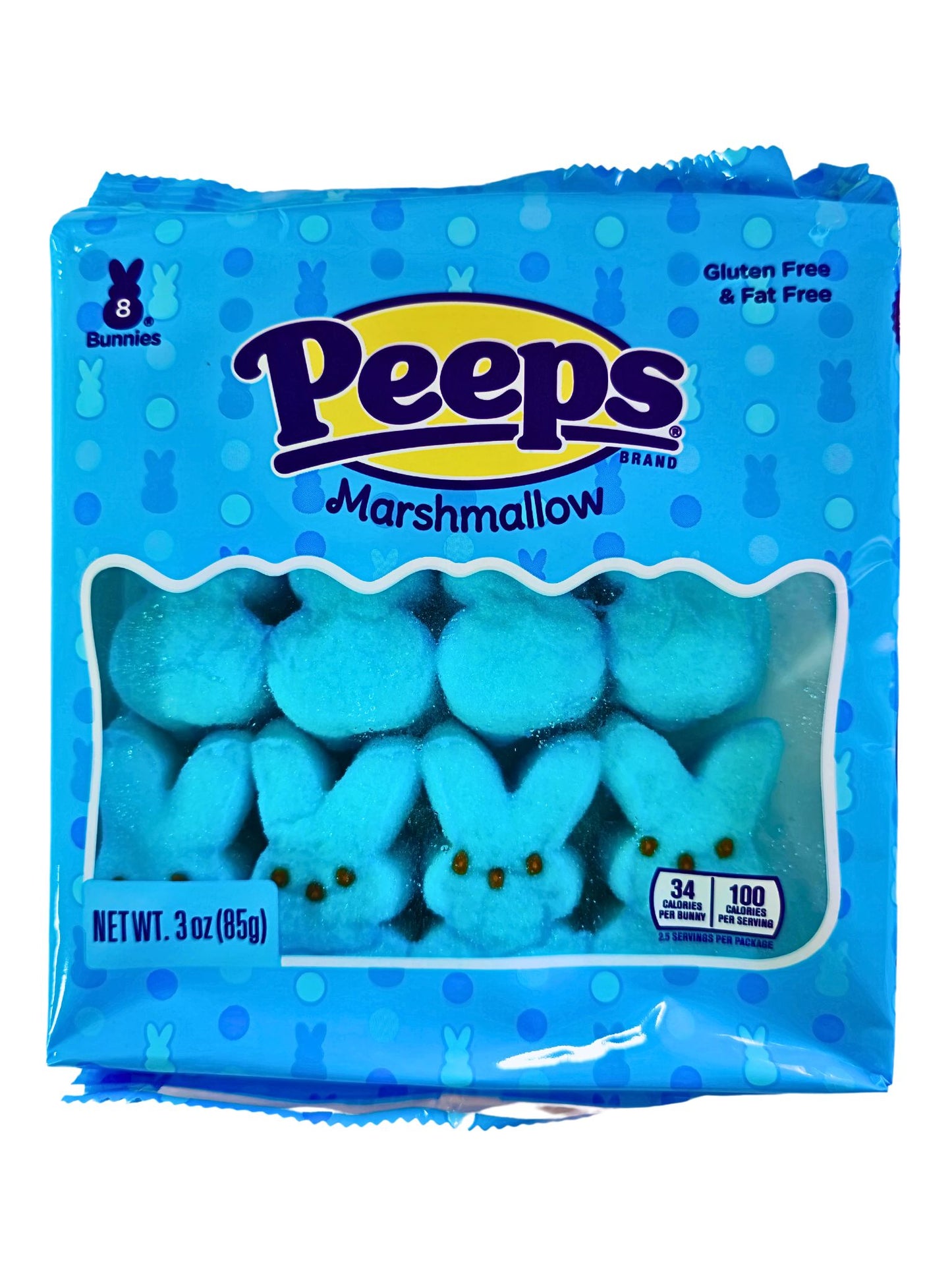 Peeps Marshmallow Bunnies Blue 85g 8 pcs