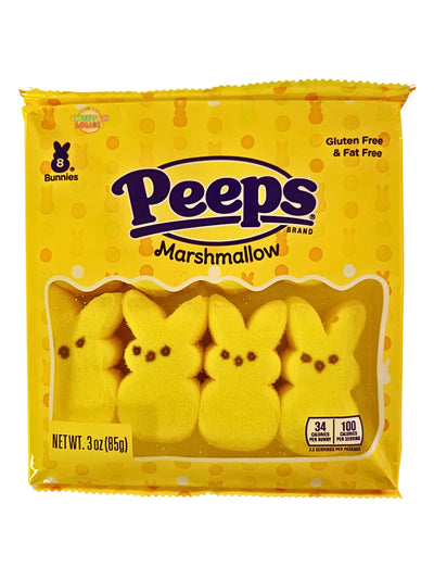 Peeps Marshmallow Bunnies Yellow 85g 8 pcs