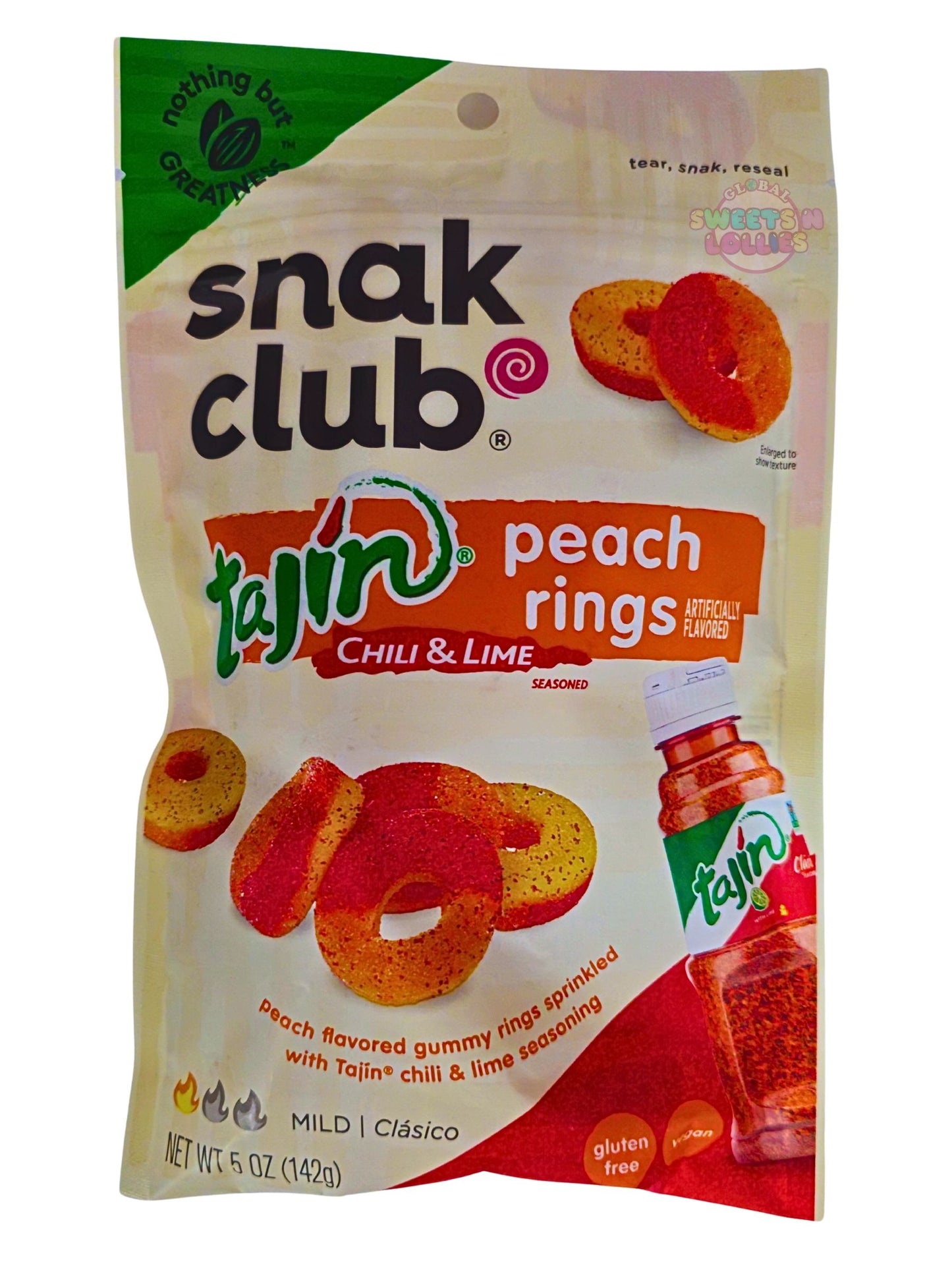 Snak Club Chili &Lime Peach Rings 142gms