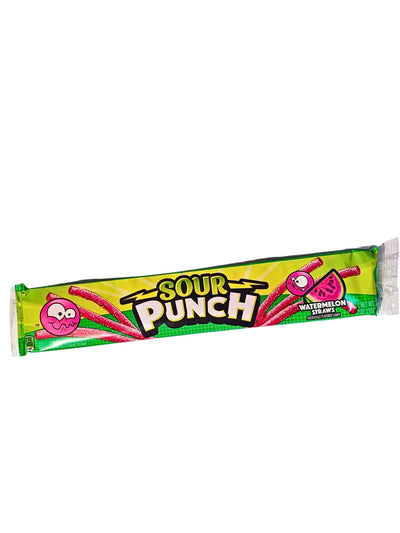 Sour Punch Watermelon Straws 57g Best before 21 dec 25
