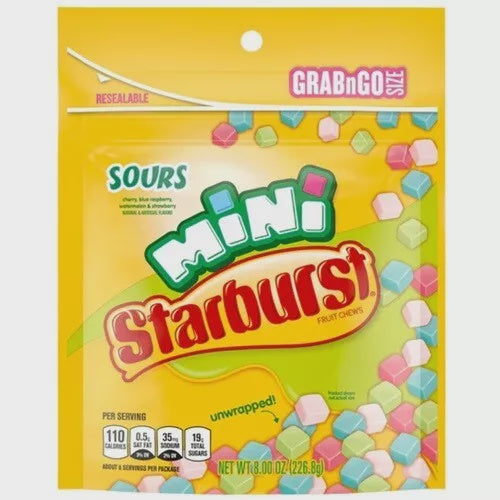 Starburst Mini Sours Chews 226g