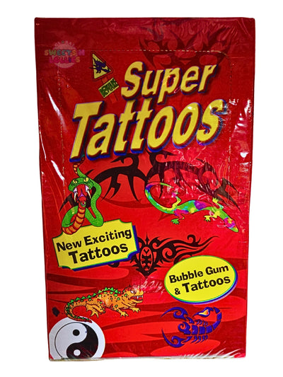 !Super Tattoos Tutti Fruitti 200 Pcs Bubble Gum