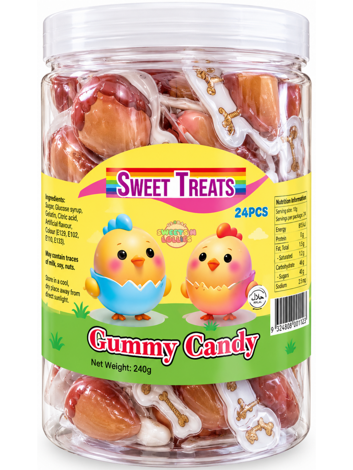 Sweet Treats Gummy Candy Chickens | 10gx24 240g