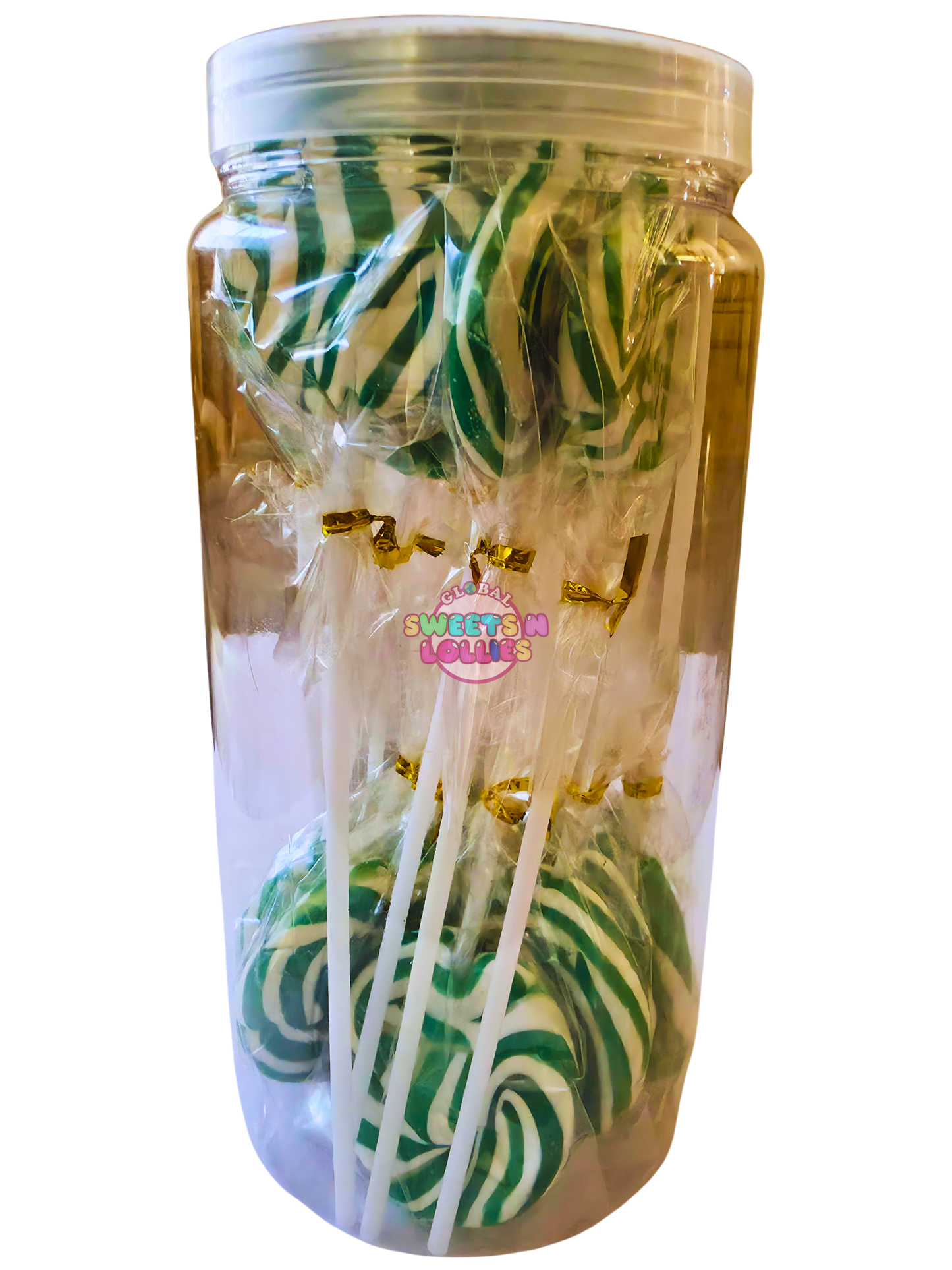Sweet Treats Swirl Pops Green Apple 480g 16pc