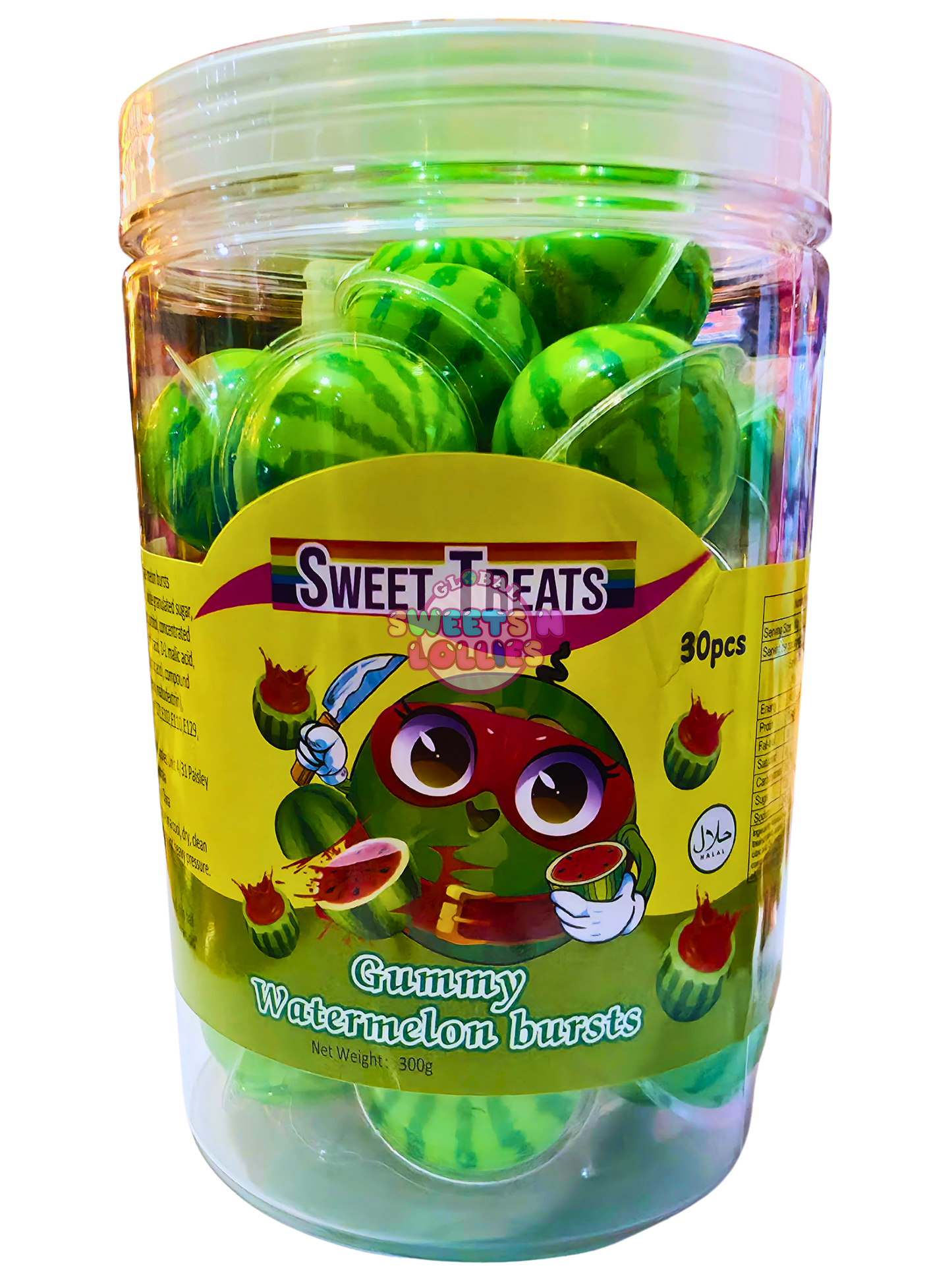 Sweet Treats Gummy Watermelon Bursts 300g 30pc