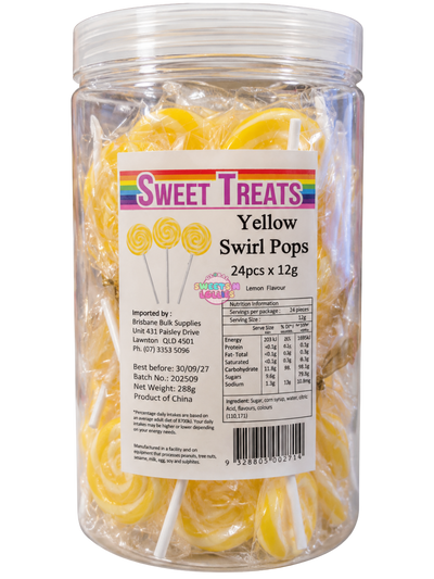 Sweet Treats Lemon Swirl Pops | 12gx24 288g