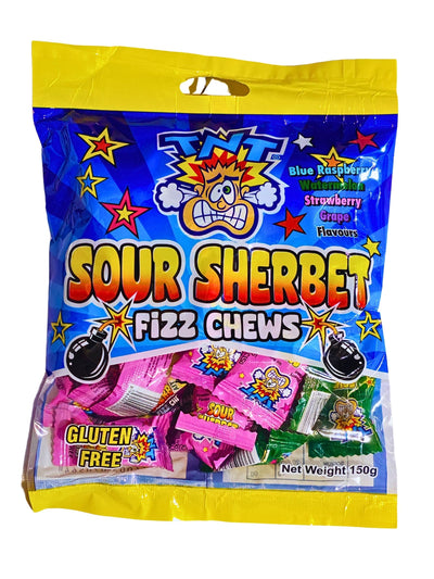 TNT Sour Sherbet Fizz Chews 150g