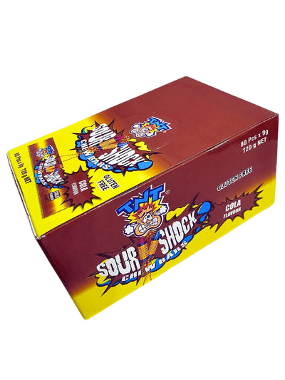 TNT Sour Shock Chew Bars Cola 80 pcs