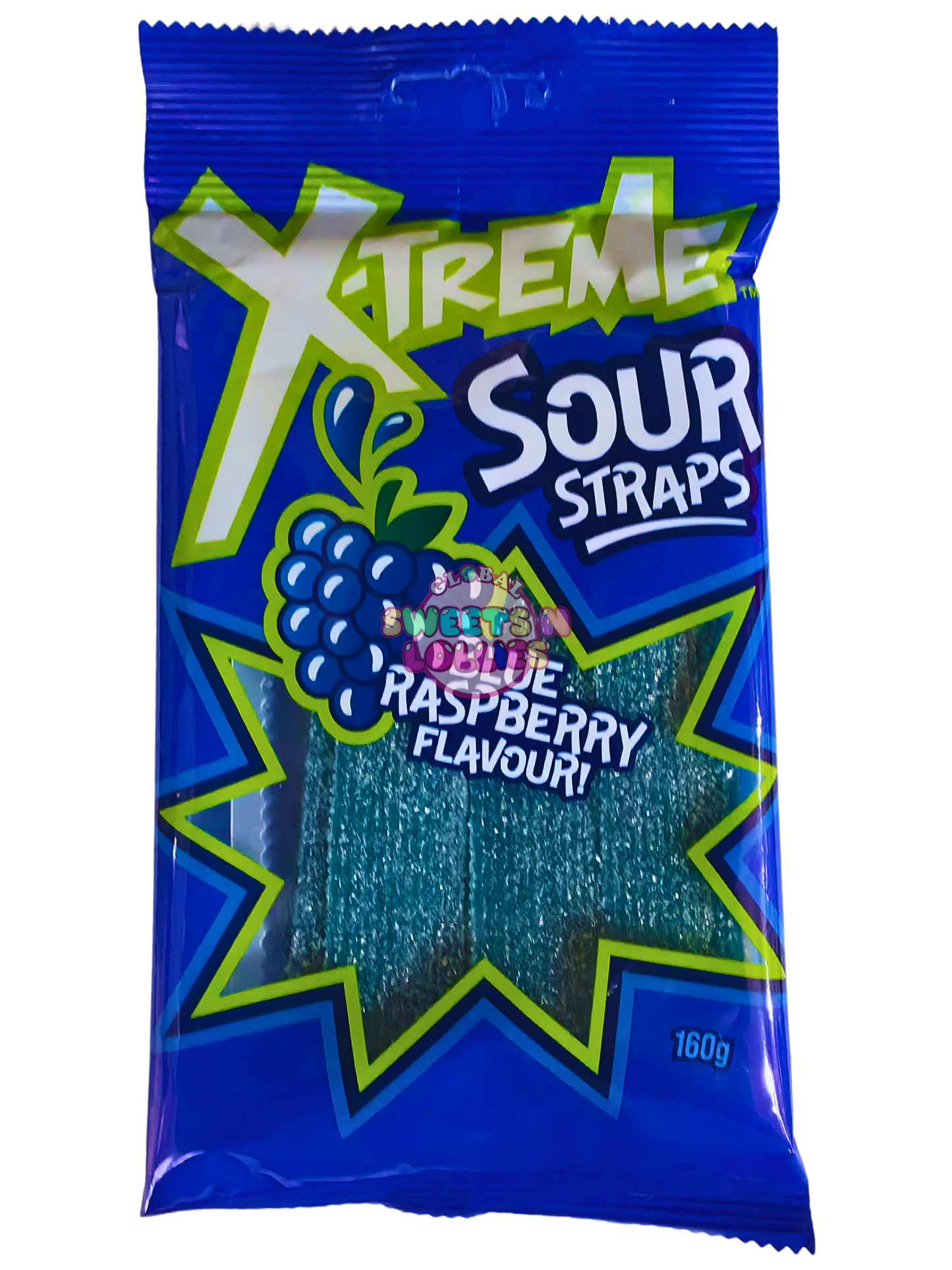 U/C X-treme Sour Straps Blue Raspberry 160g