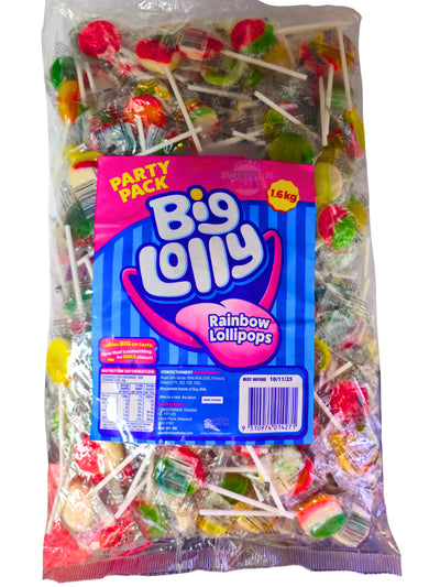 Big Lolly Rainbow Lollipops 1.6kg 200pc
