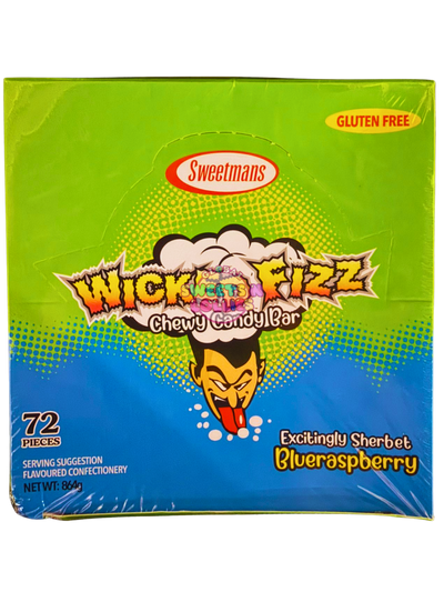 Sweetmans Wicked Fizz Blue Raspberry 864g 72pc
