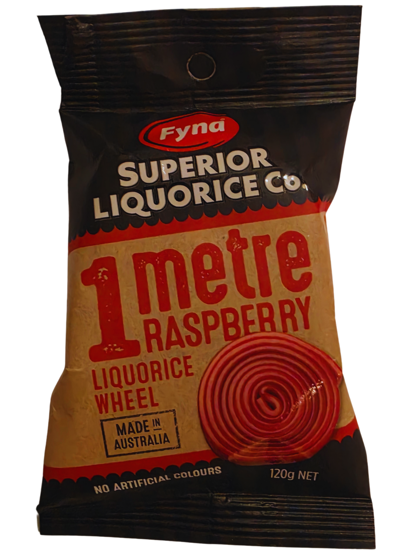 Fyna Superiror Liquorice 1 metre raspberry