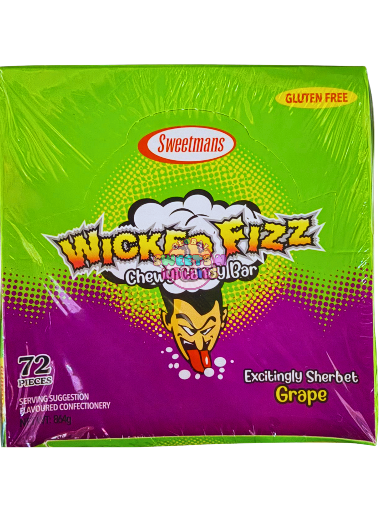 Sweetmans Wicked Fizz Grape 864g 72pc
